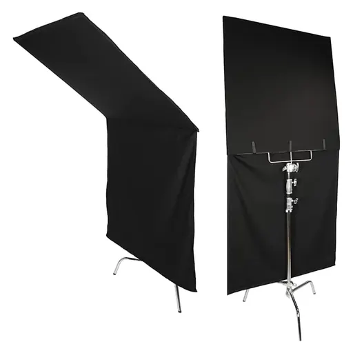 Rapid Pro RapidPro 4'x4' 48x48 inch Solid Floppy Black Flag Thick Fabric without frame 4x8 Blackout Black Fabric