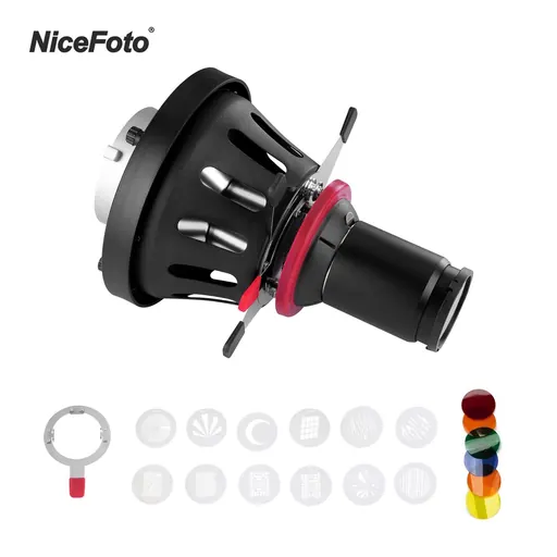 Nicefoto SN-29 Pro Optical Conical Snoot Focalize Condenser Cylinder Bowens 85mm EF-Mount