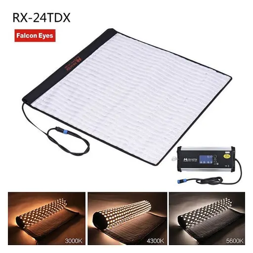 Falcon Eyes RX-24TDX 756 Lights Lightweight Roll-Flex LED Light with FREE Softbox