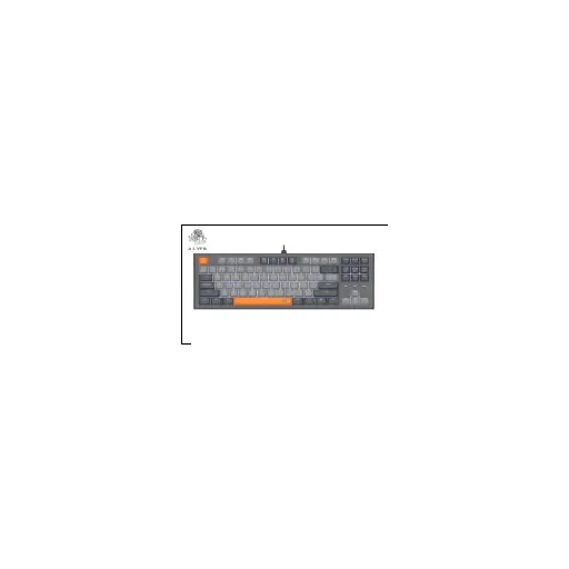 Redragon BES (G. GEY+ORANGE) RD (K611-GGO) 87 KEYS 80% LAYOUT DESIGN — Laptop