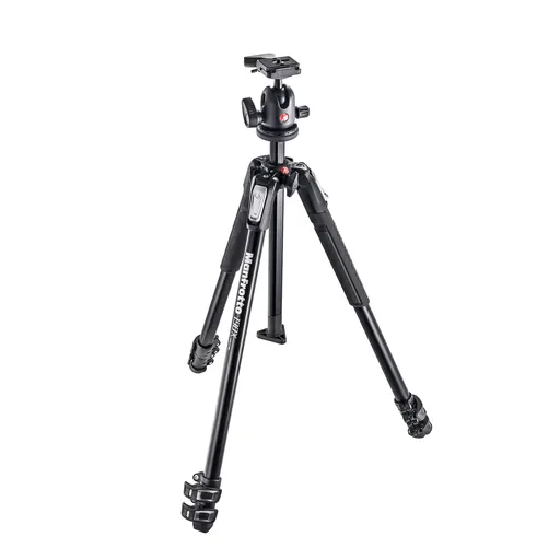 Manfrotto MK190X3-BH, 190X Aluminium 3-Section Tripod with 496RC2 Ball Head