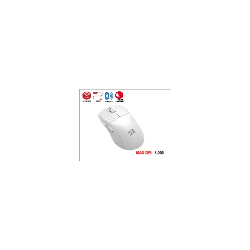 Redragon KING LITE (WHITE) RD (M916W-LIT-1K) — •Adjustable (DPI 1200 up to 8,000)