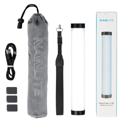 Nanlite PavoTube II 6C 10in 6w RGBWW LED Tube with Internal Battery