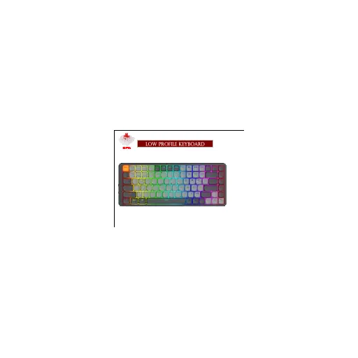 Redragon (3-modes connection) AZURE (GRADIENT GREY) RD (K652GG-RGB-PRO) 84 KEYS 75% LAYOUT DESIGN — •Compact 75% Layout (function row + navigation cluster, no numpad)