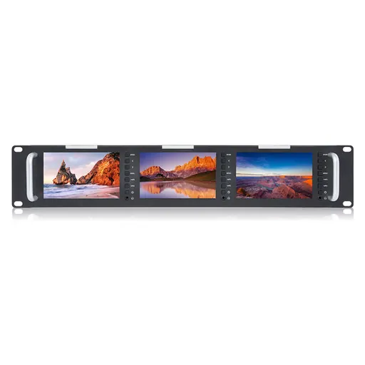 Feelworld T51 Triple 5" 2 RU 3G-SDI/HDMI Rackmount Monitor