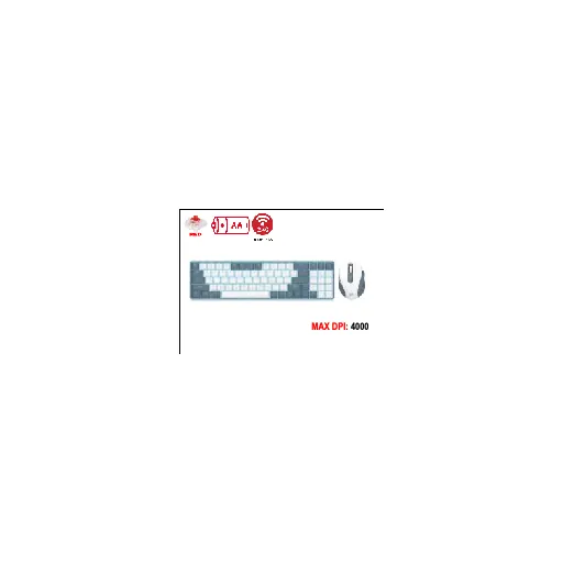 Redragon RD (BS-8773-W) WHITE+GREY — 2.4G WIRELESS MECHANICAL KEYBOARD & Unit approximate size &