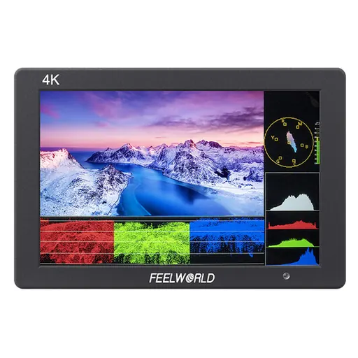 Feelworld T7 PLUS 7 Inch 3D LUT DSLR Camera Field Monitor with Waveform 4K HDMI Aluminum Housing