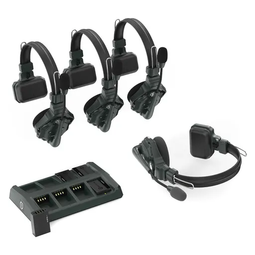 Hollyland Solidcom C1-4S Full-Duplex Wireless DECT Intercom System with 4 Headsets (1.9 GHz)