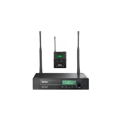 Mipro ACT-311/ACT-32T 1/2-Rack Single-Channel Diversity Receiver w/ 1 Body Pack Transmitter