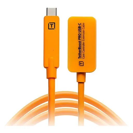 Tether Tools TetherPro TetherBoost Pro USB Type-C Core Controller Extension Cable (16', High-Visibility Orange)