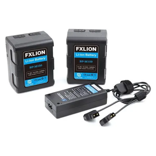 FXLION BP-M150 Dual Square Compact Battery & Charger Kit (148Wh, V-Mount)