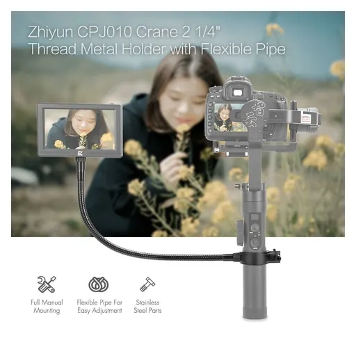 Zhiyun 1/4 Thread Metal Holder with Flexible Pipe