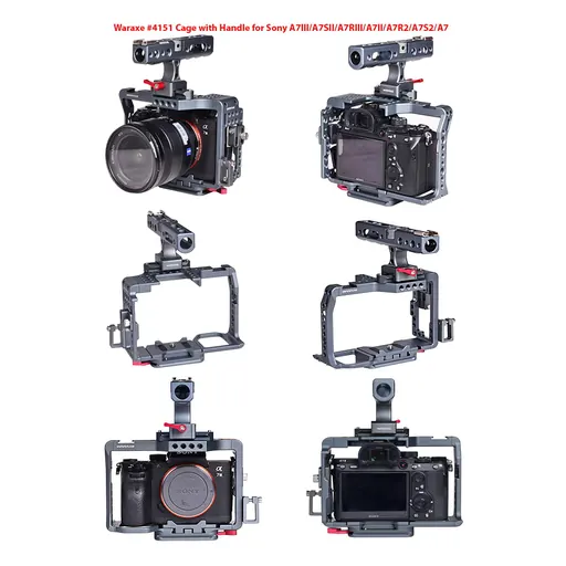 Waraxe #4151 Cagewith Handle Built-in Quick Release Fits Arca Swiss For All Generation Of Sony A7 Series