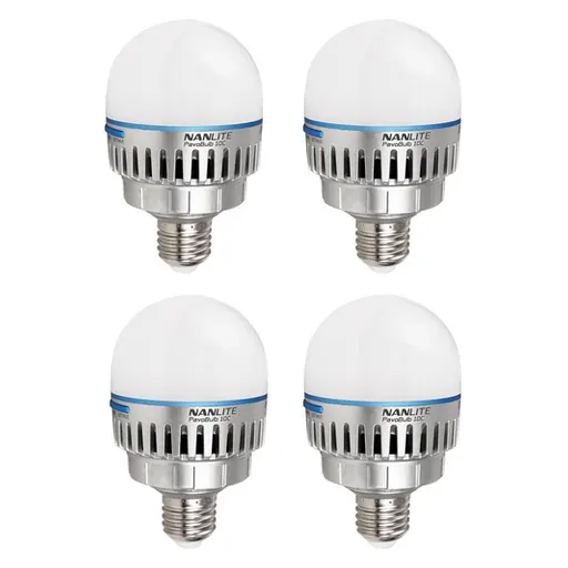 Nanlite PavoBulb 10C Bi-Color RGBWW LED Bulb (4-Light Kit)