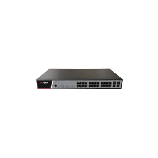 Hikvision DS-3E2528(B) — L2, Full managed, 24 Gigabit RJ45 ports, 4 Gigabit SFP ports, VLAN, RSTP, IGMP, QoS, ERPS