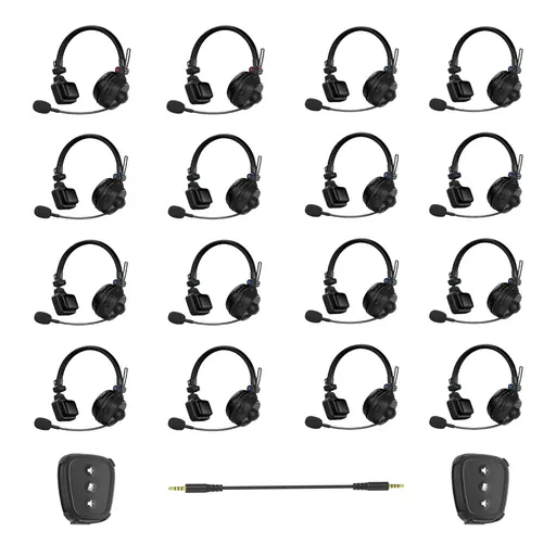 Came-Tv WAERO Pro Full Duplex Dual Antenna 1.9G Lightweight Wireless Intercom Headset - 16 Headsets + 2 Nano Pack