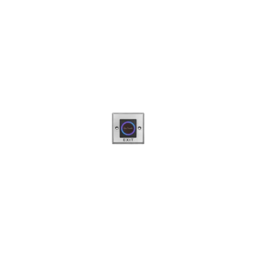 Hikvision DS-K7P08 — · Touchless exit button · Stainless steel panel · LED indicator status: Green/blue LED indicates working/standby · Dimen