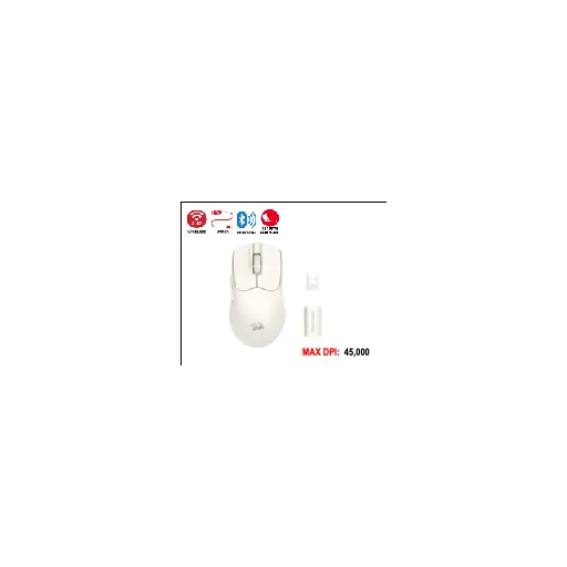 Redragon AXION (CLOUD WHITE) RD (M933CW-ULT) — •Adjustable (DPI up to 45,000)