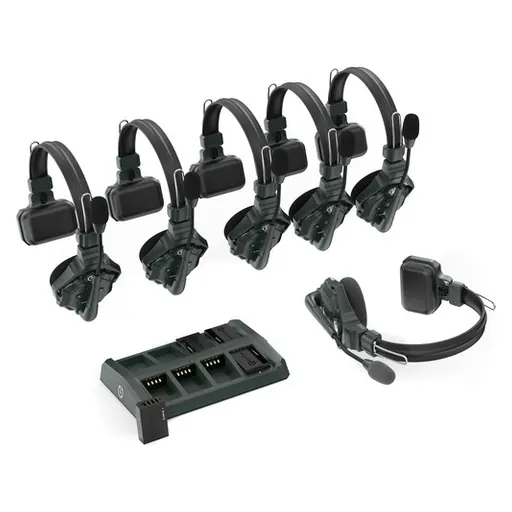 Hollyland Solidcom C1-6S Full-Duplex Wireless DECT Intercom System with 6 Headsets (1.9 GHz)