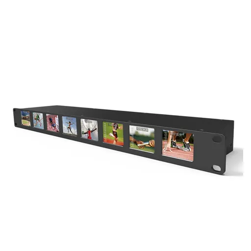 Lilliput 8x2" 1RU Rackmount Monitors With SDI Equalization and Re-Clocking