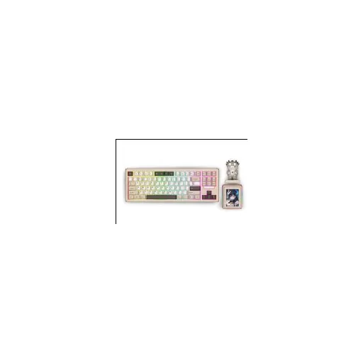 Redragon POPVU 87 (BROWN+KHAKI+WHITE) RD (K754BKN) 87 KEYS 80% LAYOUT DESIGN — •Customizable Smart touch Display Mechanical Keyboard