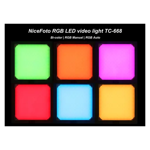 Nicefoto TC-668 RGBW LED panel light