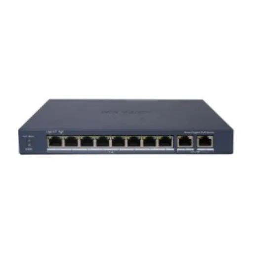 Hikvision DS-3E1510P-EI/M — L2, Smart Managed, 8 Gigabit RJ45 PoE ports, 2 Gigabit RJ45 port, 802.3af/at, PoE power budget 60W, HPP Cloud managed, V