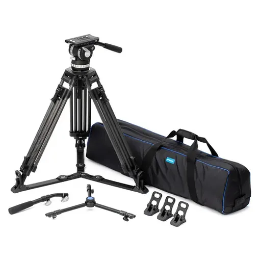 Benro BVX18 Carbon Fiber Pro Video Head and Tripod - 39.6 lb Payload - BVX18CFKPRO
