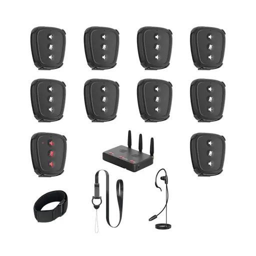 Came-Tv Nano – Small Digital Wireless Intercom Pod – NANO 10PCS KIT – DECT 1100ft (WITH HUB)