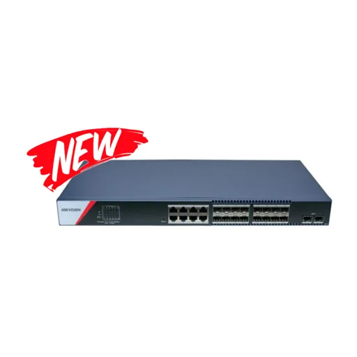 Hikvision DS-3E1726-SI-16F8T2X — 16 GE SFP, 8 GE, 2 10G SFP L2, Smart Managed, 16 Gigabit SFP ports, 8 Gigabit ports, 2 10G SFP, HPP Cloud managed, VLAN,