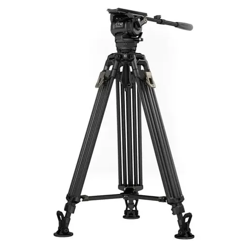 Tilta CT12 75mm Cine Fluid Head With 2-Stage One-Touch Carbon Fiber Tripod System (26.5 lbs)