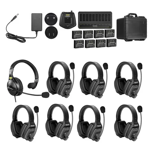 Saramonic WiTalk-WT8D 8-Person Full-Duplex 1.9GHz Wireless Dual-Ear Headset Intercom System with Hub & Case