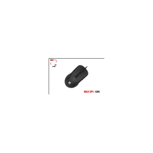 Redragon RD (BM-4049) BLACK — •1200 DPI Tracking Engine •Mouse size: 107x64x39mm