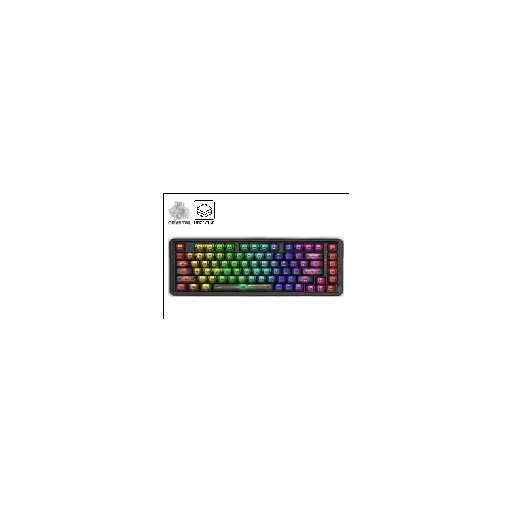 Redragon ELF PRO (CRYSTAL BLACK) RD (K649CTB-RGB) 82 KEYS 78% LAYOUT DESIGN — •Compact 78% Layout